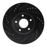 R1 Concepts 07-13 Nissan Altima Front Right Drilled & Slotted Black Brake Rotor by R1 Concepts RNC-633-67057R