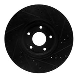 R1 Concepts 07-17 Nissan Juke Front Left Drilled & Slotted Black Brake Rotor by R1 Concepts RNC-633-67059L
