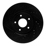 R1 Concepts 07-17 Nissan Juke Front Left Drilled & Slotted Black Brake Rotor by R1 Concepts RNC-633-67059L