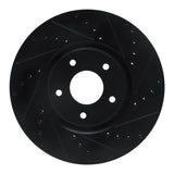 R1 Concepts 07-17 Nissan Sentra Front Right Drilled & Slotted Black Brake Rotor by R1 Concepts RNC-633-67059R