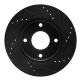 R1 Concepts 07-17 Nissan TIIDA (Mexico) Front Left Drilled & Slotted Black Brake Rotor by R1 Concepts RNC-633-67062L