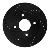 R1 Concepts 07-17 Nissan TIIDA (Mexico) Front Left Drilled & Slotted Black Brake Rotor by R1 Concepts RNC-633-67062L
