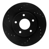 R1 Concepts 13-19 Nissan SENTRA Front Left Drilled & Slotted Black Brake Rotor by R1 Concepts RNC-633-67064L