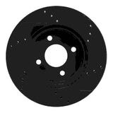 R1 Concepts 11-25 Nissan Note (Mexico) Front Left Drilled & Slotted Black Brake Rotor by R1 Concepts RNC-633-67065L