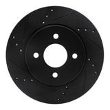 R1 Concepts 11-25 Nissan Note (Mexico) Front Left Drilled & Slotted Black Brake Rotor by R1 Concepts RNC-633-67065L