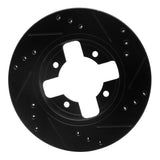 R1 Concepts 84-86 Nissan 300ZX Front Left Drilled & Slotted Black Brake Rotor by R1 Concepts RNC-633-67074L