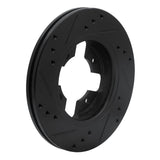 R1 Concepts 84-86 Nissan 300ZX Front Right Drilled & Slotted Black Brake Rotor by R1 Concepts RNC-633-67074R