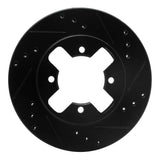 R1 Concepts 84-86 Nissan 300ZX Front Right Drilled & Slotted Black Brake Rotor by R1 Concepts RNC-633-67074R