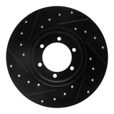 R1 Concepts 78-82 Nissan 620 Pickup Front Right Drilled & Slotted Black Brake Rotor by R1 Concepts RNC-633-67075R