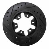R1 Concepts 82-85 Nissan 720 Datsun Front Right Drilled & Slotted Black Brake Rotor by R1 Concepts RNC-633-67077R
