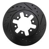 R1 Concepts 82-85 Nissan 720 Datsun Front Right Drilled & Slotted Black Brake Rotor by R1 Concepts RNC-633-67077R