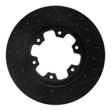 R1 Concepts 83-85 Nissan 720 DATSUN Front Left Drilled & Slotted Black Brake Rotor by R1 Concepts RNC-633-67078L