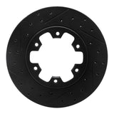 R1 Concepts 83-85 Nissan 720 DATSUN Front Left Drilled & Slotted Black Brake Rotor by R1 Concepts RNC-633-67078L