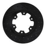 R1 Concepts 83-85 Nissan 720 DATSUN Front Right Drilled & Slotted Black Brake Rotor by R1 Concepts RNC-633-67078R
