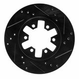 R1 Concepts 85-12 Nissan D21 Pickup RWD (4 Cyl Excl HD) Front Right Drilled & Slotted Black Brake Rotor by R1 Concepts RNC-633-67079R