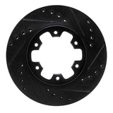 R1 Concepts 85-02 Nissan D21 Pickup 4WD (4 Cyl Excl HD) Front Right Drilled & Slotted Black Brake Rotor by R1 Concepts RNC-633-67080R