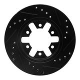 R1 Concepts 85-97 Nissan 720 DATSUN Front Left Drilled & Slotted Black Brake Rotor by R1 Concepts RNC-633-67081L