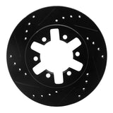 R1 Concepts 85-97 Nissan 720 DATSUN Front Left Drilled & Slotted Black Brake Rotor by R1 Concepts RNC-633-67081L