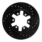 R1 Concepts 85-97 Nissan D21 Pickup RWD (4 Cyl Excl HD) Front Right Drilled & Slotted Black Brake Rotor by R1 Concepts RNC-633-67081R