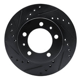 R1 Concepts 87-88 Nissan Van Front Left Drilled & Slotted Black Brake Rotor by R1 Concepts RNC-633-67082L