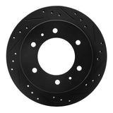 R1 Concepts 88-95 Nissan Pathfinder Rear Right Drilled & Slotted Black Brake Rotor by R1 Concepts RNC-633-67083R
