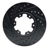 R1 Concepts 96-04 Infiniti QX4 Front Left Drilled & Slotted Black Brake Rotor by R1 Concepts RNC-633-67084L