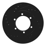 R1 Concepts 98-15 Nissan Frontier Front Left Drilled & Slotted Black Brake Rotor by R1 Concepts RNC-633-67085L