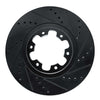 R1 Concepts 98-04 Infiniti QX4 Front Right Drilled & Slotted Black Brake Rotor
