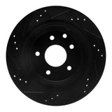 R1 Concepts 02-25 Infiniti G35 Rear Right Drilled & Slotted Black Brake Rotor by R1 Concepts RNC-633-67088R