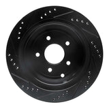 R1 Concepts 2003-2024 Infiniti FX37 Rear Right Drilled & Slotted Black Brake Rotor by R1 Concepts RNC-633-67089R