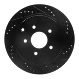 R1 Concepts 2003-2024 Infiniti FX37 Rear Right Drilled & Slotted Black Brake Rotor by R1 Concepts RNC-633-67089R