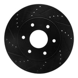 R1 Concepts 04-05 Infiniti QX56 Front Left Drilled & Slotted Black Brake Rotor by R1 Concepts RNC-633-67091L
