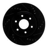 R1 Concepts 05-25 Nissan Xterra Front Right Drilled & Slotted Black Brake Rotor by R1 Concepts RNC-633-67092R