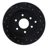R1 Concepts 05-12 Nissan Pathfinder Rear Right Drilled & Slotted Black Brake Rotor by R1 Concepts RNC-633-67093R