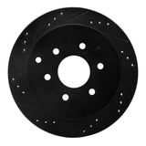 R1 Concepts 05-25 Nissan Frontier Rear Left Drilled & Slotted Black Brake Rotor by R1 Concepts RNC-633-67094L