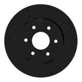 R1 Concepts 05-21 Nissan Frontier Front Left Drilled & Slotted Black Brake Rotor