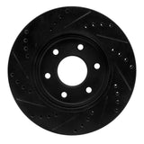 R1 Concepts 05-21 Nissan Frontier Front Right Drilled & Slotted Black Brake Rotor by R1 Concepts RNC-633-67095R
