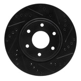 R1 Concepts 05-21 Nissan Frontier Front Right Drilled & Slotted Black Brake Rotor by R1 Concepts RNC-633-67095R