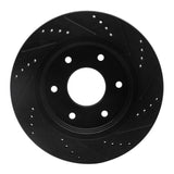 R1 Concepts 05-07 Infiniti QX56 Front Left Drilled & Slotted Black Brake Rotor by R1 Concepts RNC-633-67096L
