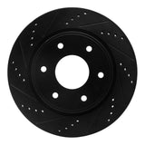 R1 Concepts 05-07 Infiniti QX56 Front Left Drilled & Slotted Black Brake Rotor by R1 Concepts RNC-633-67096L