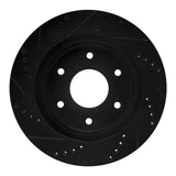 R1 Concepts 05-07 Infiniti QX56 Front Right Drilled & Slotted Black Brake Rotor by R1 Concepts RNC-633-67096R