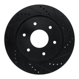 R1 Concepts 05-07 Infiniti QX56 Front Right Drilled & Slotted Black Brake Rotor by R1 Concepts RNC-633-67096R