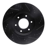 R1 Concepts 07-24 Nissan Titan Front Left Drilled & Slotted Black Brake Rotor by R1 Concepts RNC-633-67098L