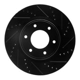 R1 Concepts 07-24 Nissan Titan Front Right Drilled & Slotted Black Brake Rotor by R1 Concepts RNC-633-67098R