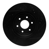 R1 Concepts 08-11 Nissan Pathfinder Front Left Drilled & Slotted Black Brake Rotor by R1 Concepts RNC-633-67099L