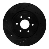 R1 Concepts 08-11 Nissan Pathfinder Front Left Drilled & Slotted Black Brake Rotor by R1 Concepts RNC-633-67099L
