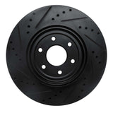 R1 Concepts 08-11 Nissan Pathfinder Front Right Drilled & Slotted Black Brake Rotor by R1 Concepts RNC-633-67099R