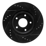 R1 Concepts 11-19 Nissan Sentra Front Left Drilled & Slotted Black Brake Rotor by R1 Concepts RNC-633-67100L