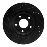 R1 Concepts 11-19 Nissan Juke Front Right Drilled & Slotted Black Brake Rotor by R1 Concepts RNC-633-67100R