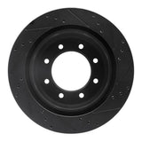 R1 Concepts 12-21 Nissan NV1500 Rear Left Drilled & Slotted Black Brake Rotor by R1 Concepts RNC-633-67101L